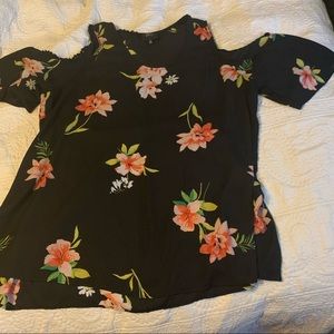 Cold shoulder dressy top